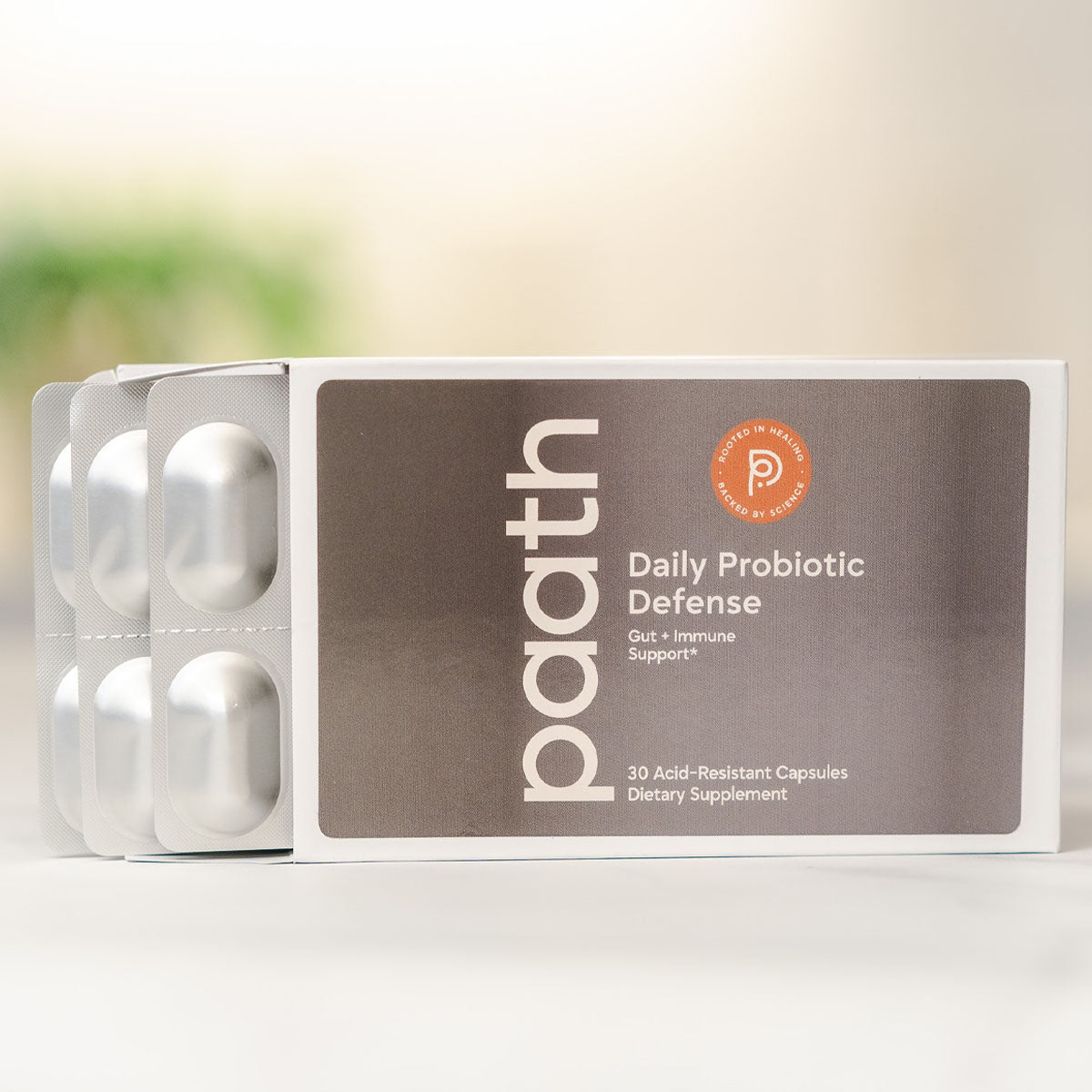 Paath Daily Probiotic Defense packaging on a white background