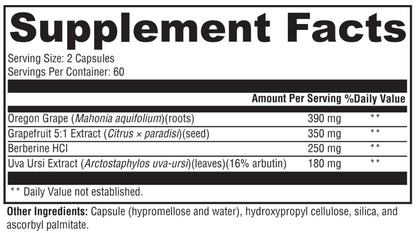 Supplement facts label with detailed ingredient information