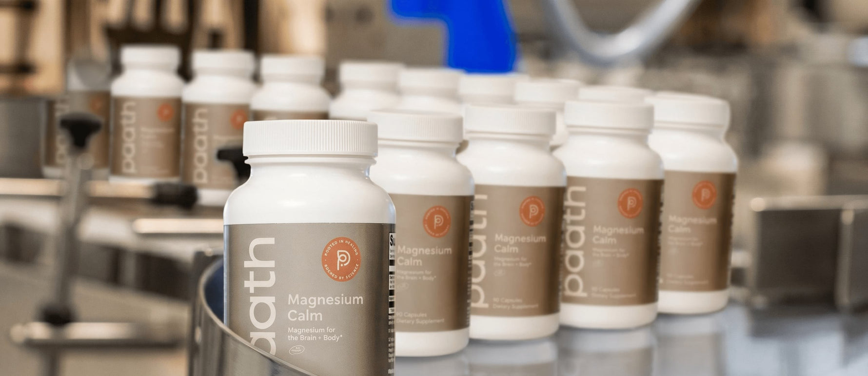 Paath bottles on the production line