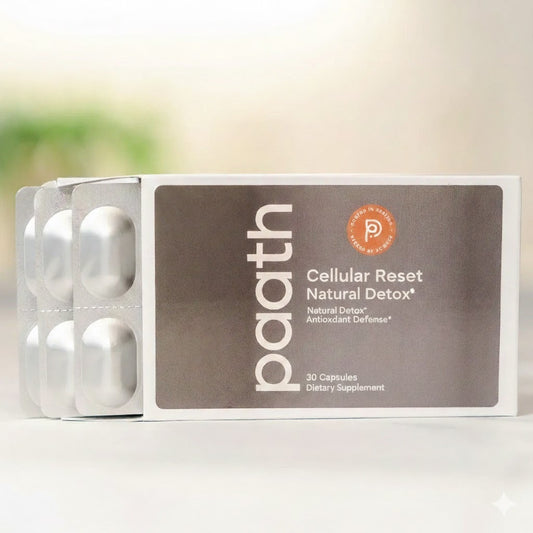 Paath Cellular Reset Natural Detox supplement packaging on a white background